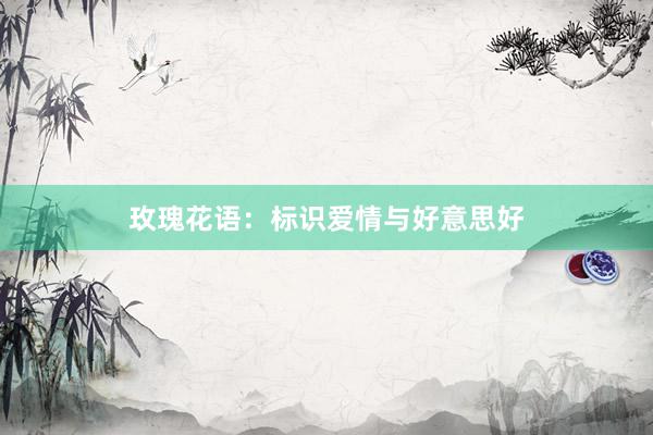 玫瑰花语：标识爱情与好意思好