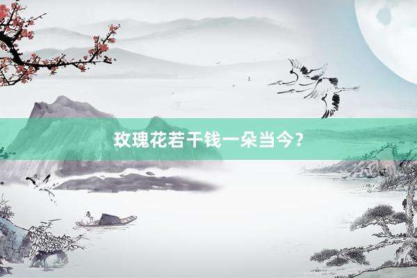 玫瑰花若干钱一朵当今？